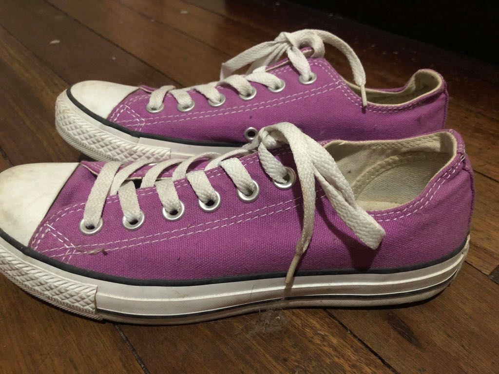 purple converse sneakers