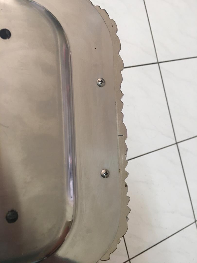 REGENT INOX STAINLESS STEEL FLORAL HEAVY TRAY, Furniture & Home Living ...