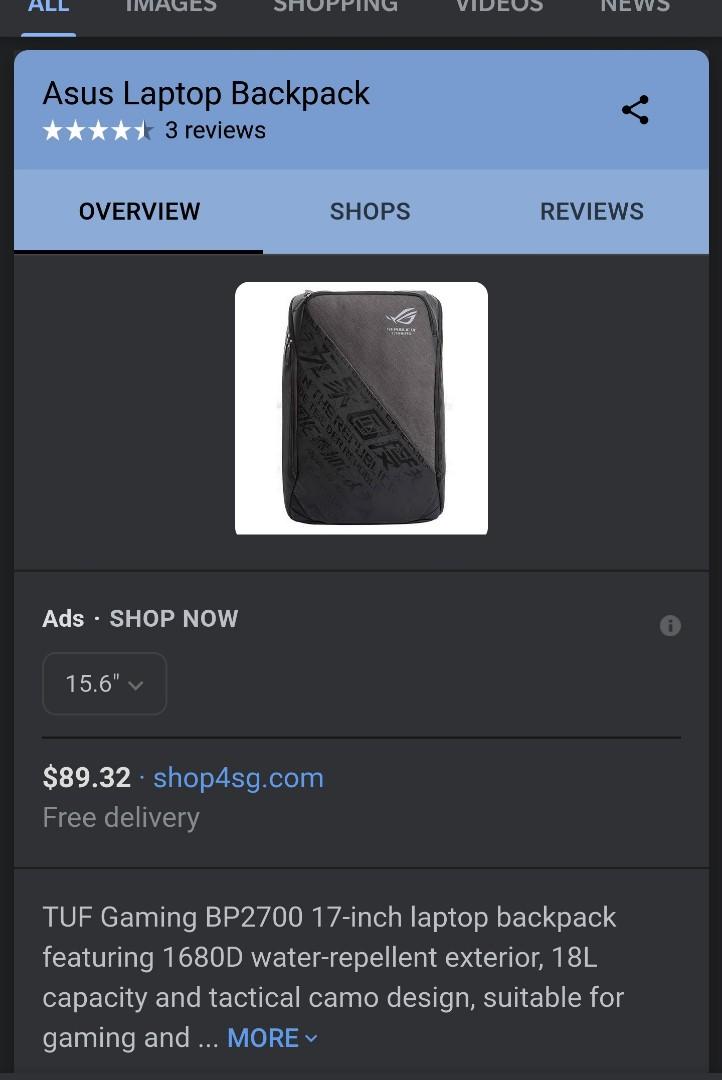 Price Reduced Rog Backpack New Unopen Electronics Computer Parts Accessories On Carousell Check shop4sg.com with our free review tool and find out if shop4sg.com is legit and reliable. carousell