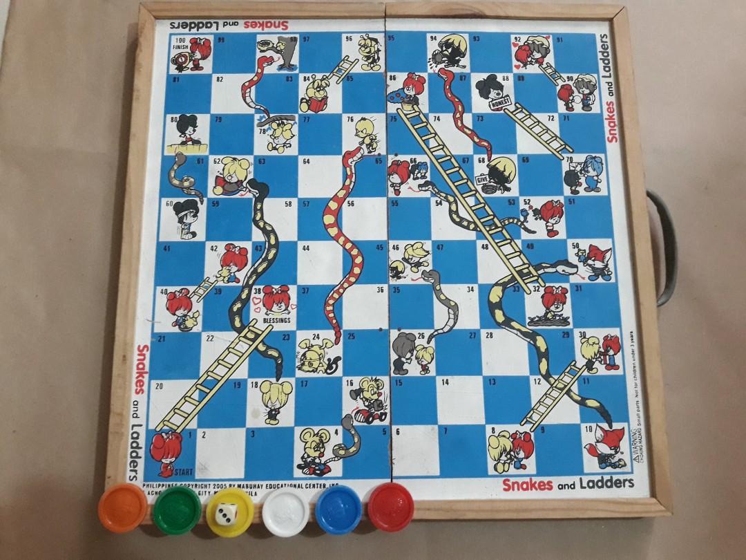 Snakes and Ladders (Wood) Board Games Family Games, Hobbies & Toys, Toys &  Games on Carousell
