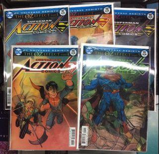 Superman Action Comics Lenticular cover 987-991 set