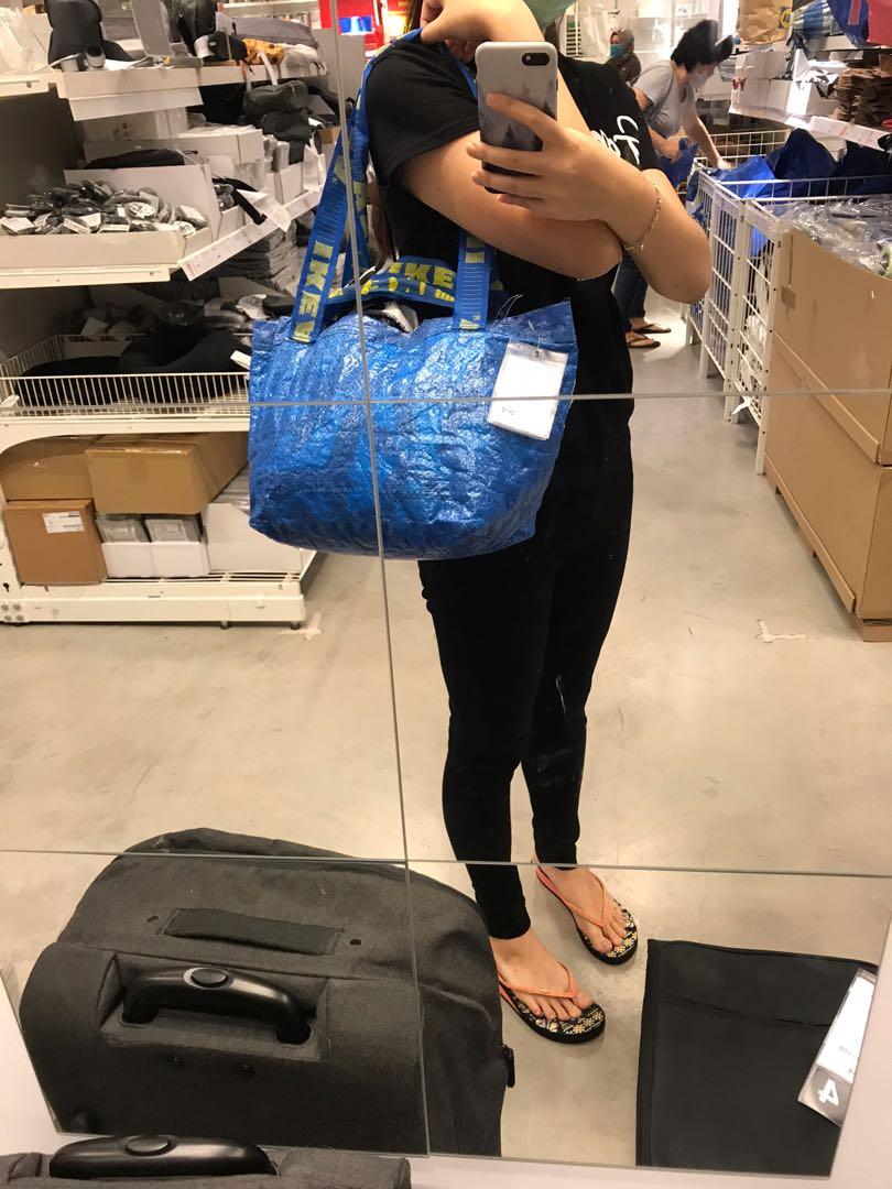 Tas plasik biru ikea buat belanja ada 2 jenis tali tas ikea minu