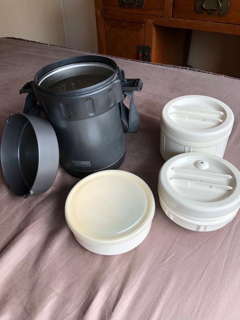 Thermos Brand 1.8L Lunch Box Jar with 3 Compartments, Furniture & Home