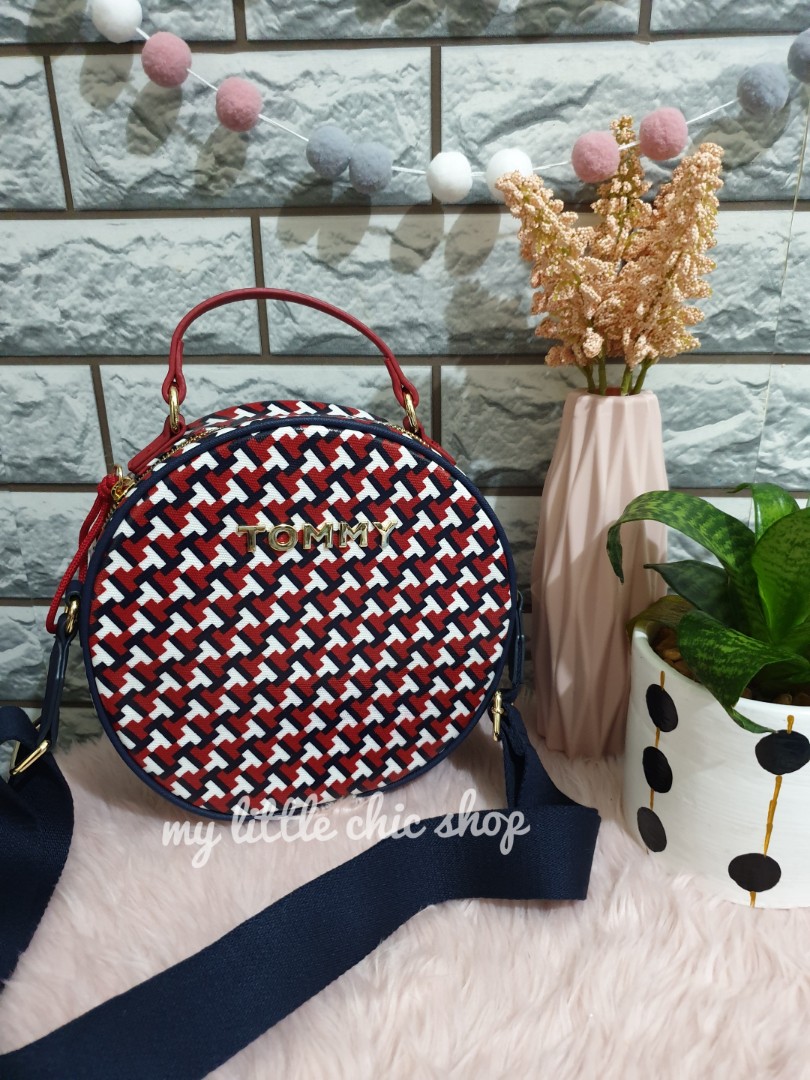 hilfiger round sling bag, Women's Fashion, Bags Wallets, Cross-body on Carousell