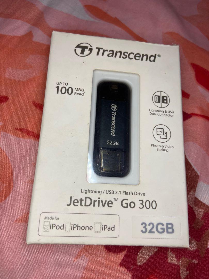 Transcend Jet Drive OTG for iOS 32 GB (Category: Hard Disks & Thumbdrives) located in Bacoor. Submitted by bloooooooooooomfields (Listing ID 1012818990, Image 2). Description: Used to put some images Deleted everything na bec I already have a 256gb phone Bought for 2k plus .