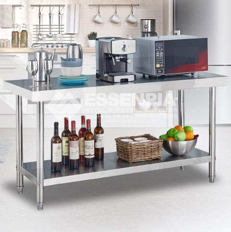 TWOlayer Cooking Table Storage Rack Storage Shelf Restaurant Kitchen Shelving Kitchen Rack