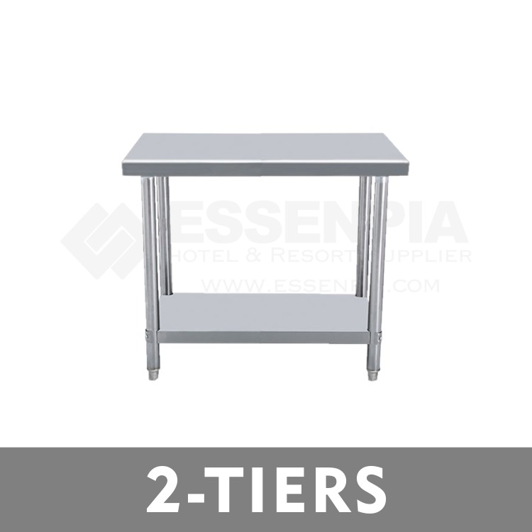 TWO-layer Cooking Table Storage Rack Storage Shelf Restaurant Kitchen ...
