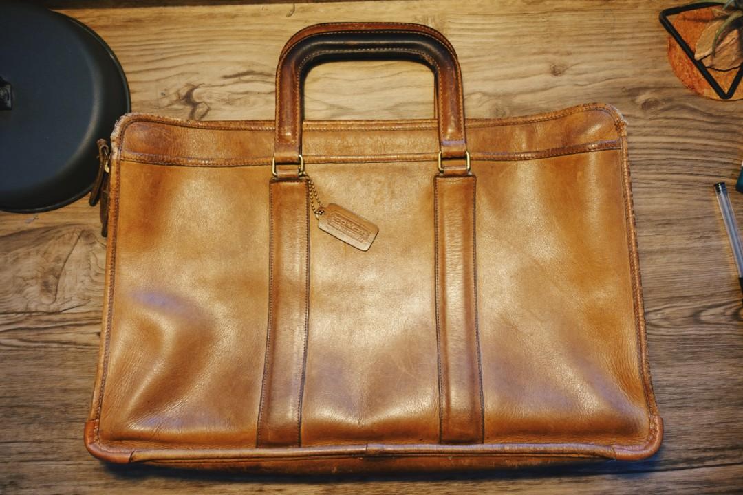 vintage coach leather briefcase