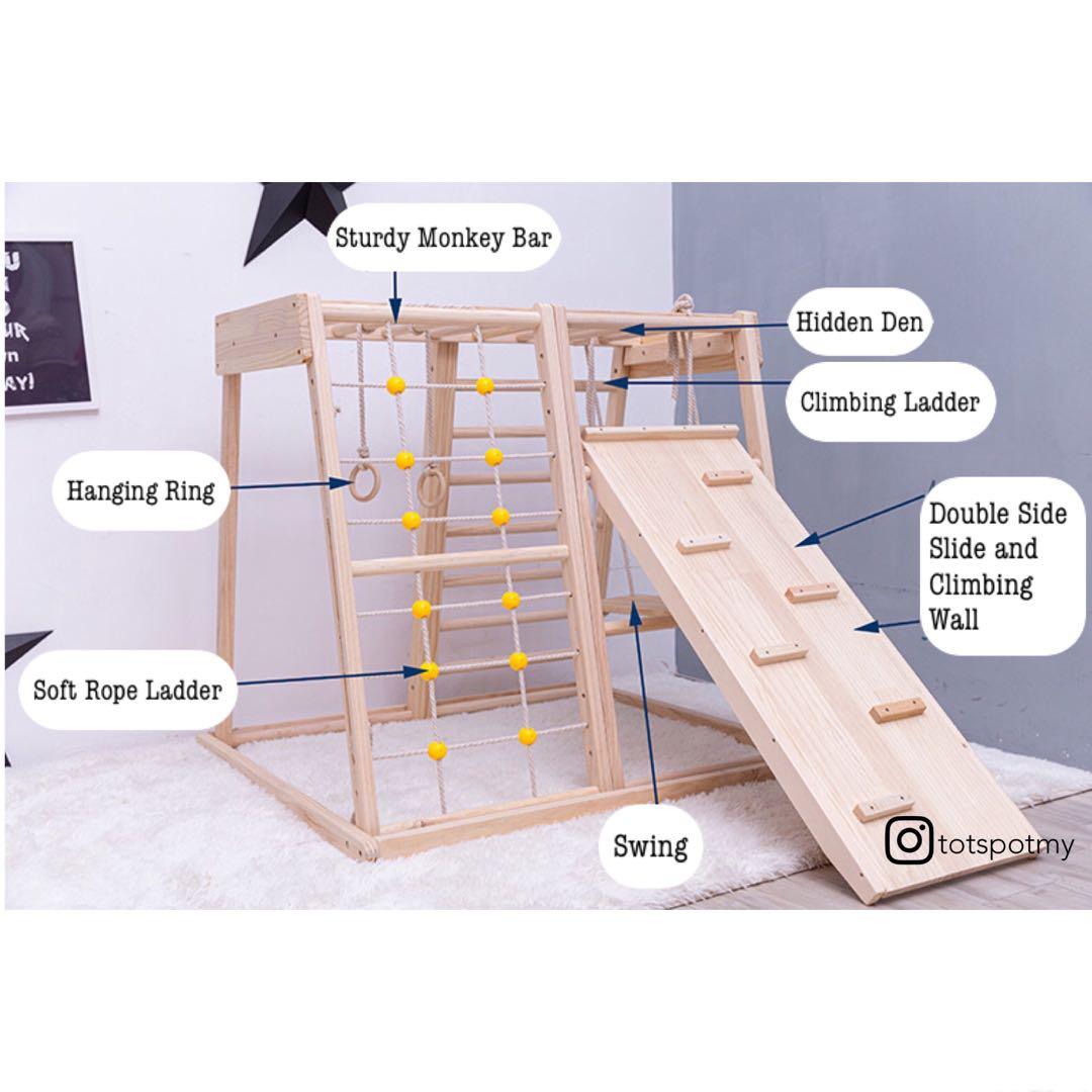 indoor wooden climbing frame