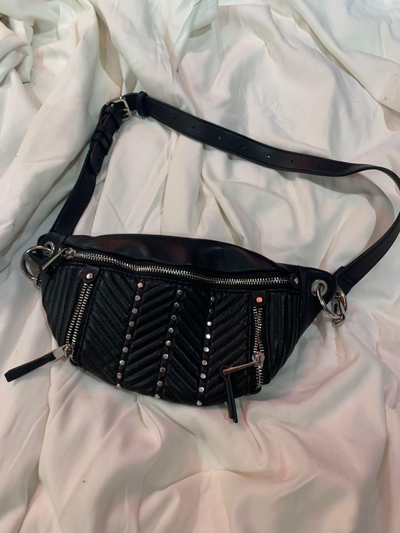 Zara Leather Belt Bag, Men's Fashion 