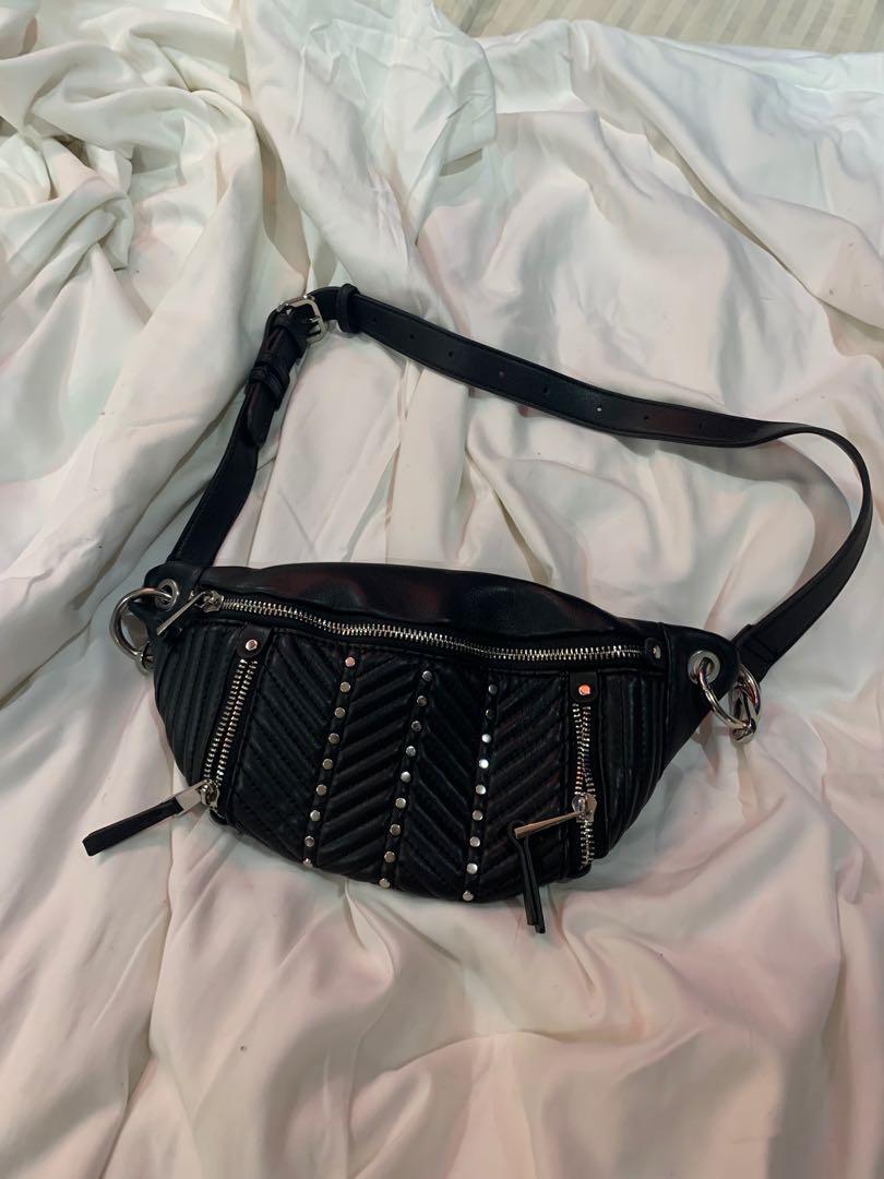 zara leather belt bag