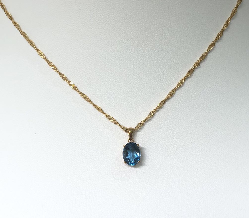 Gold shop topaz necklace