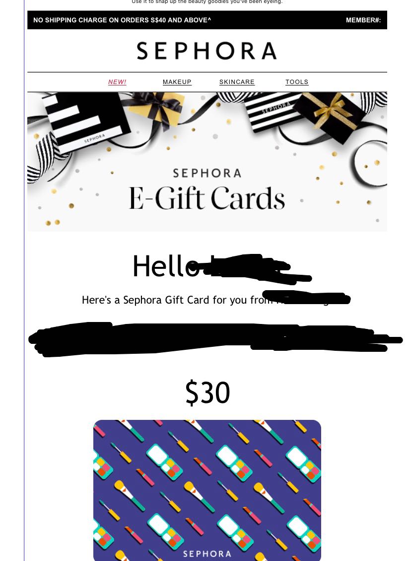 Buy sephora store e gift card