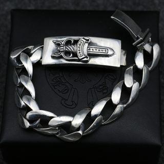 925 Silver chrome hearts bracelet men 16-22cm