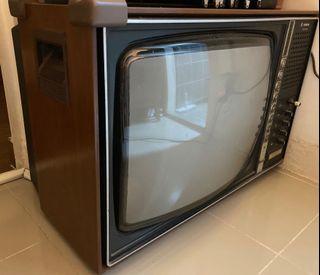 古董 懷舊 罕有木殻日立電視機 Hitachi 日本制