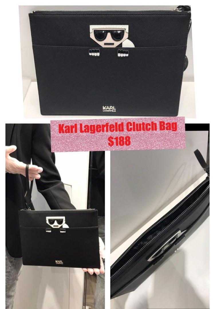 Karl Lagerfeld Box Clutch Bag, Luxury, Bags & Wallets on Carousell