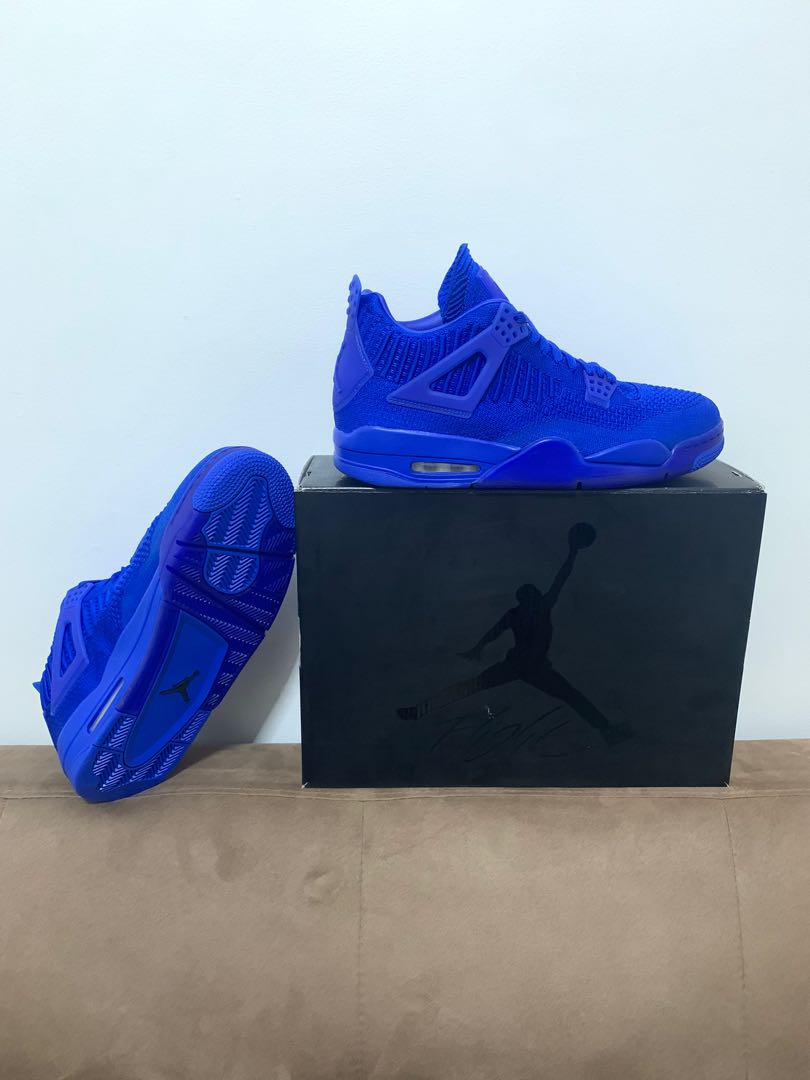 Jordan retro 4 flyknit blue Clearance