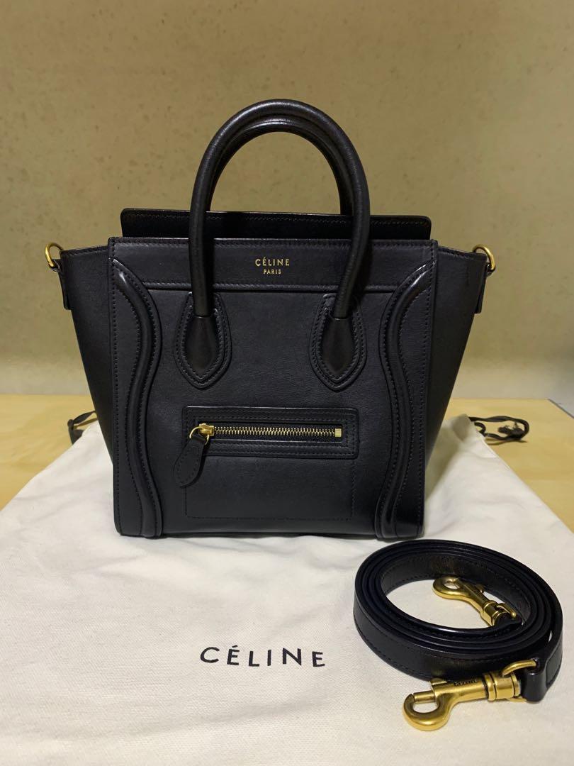 celine nano smooth leather