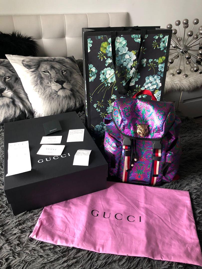 Purple gucci hotsell backpack