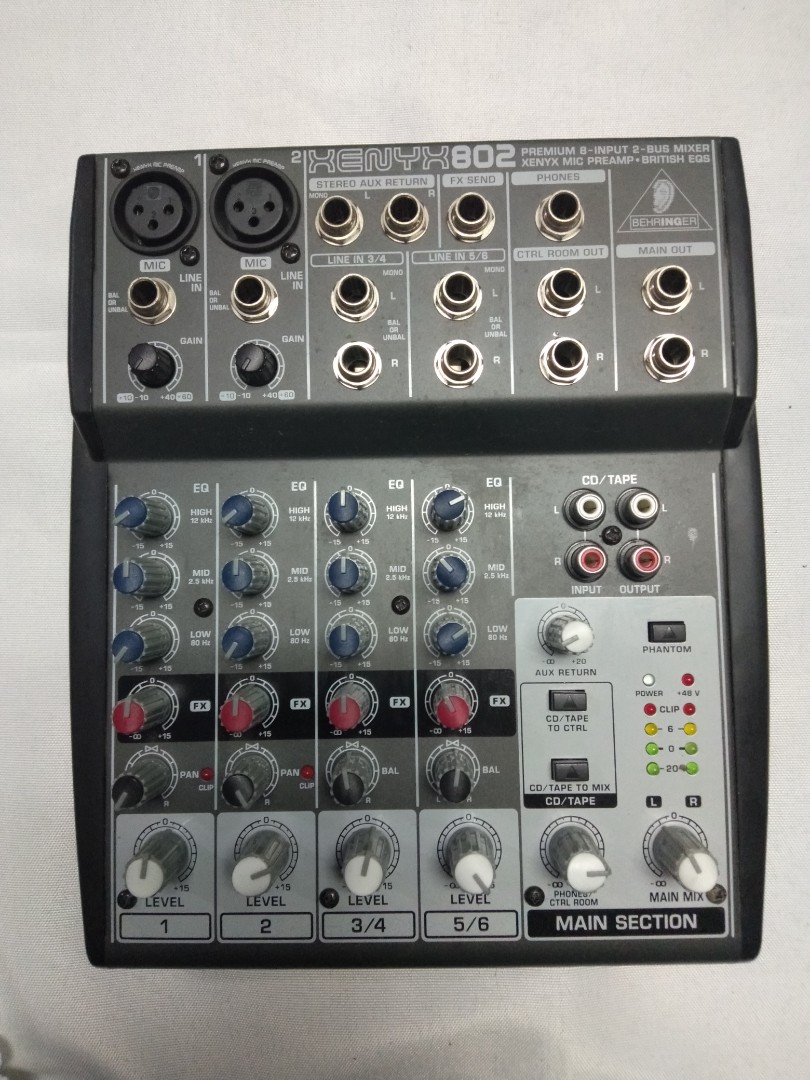 Behringer Xenyx 802 Mixer, Audio, Other Audio Equipment on Carousell