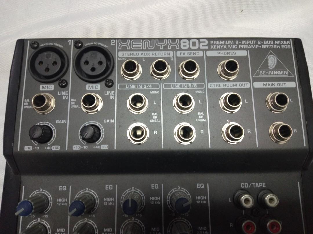 Behringer Xenyx 802 Mixer, Audio, Other Audio Equipment on Carousell