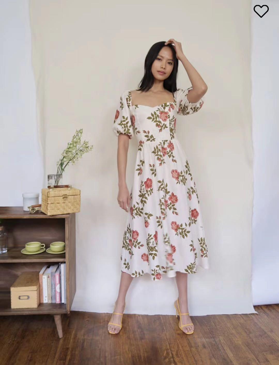 Reformation roza dress online