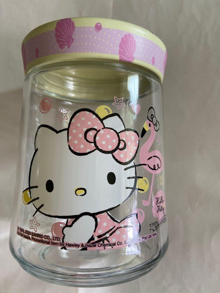 Bn Hello Kitty Big Glass Container Home Appliances Kitchenware On Carousell