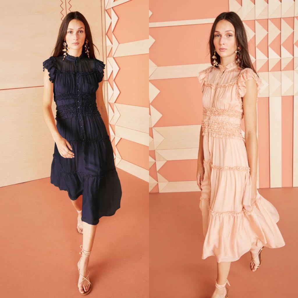 BNWT Authentic Ulla Johnson Rosalind Dress Black Pink Women s