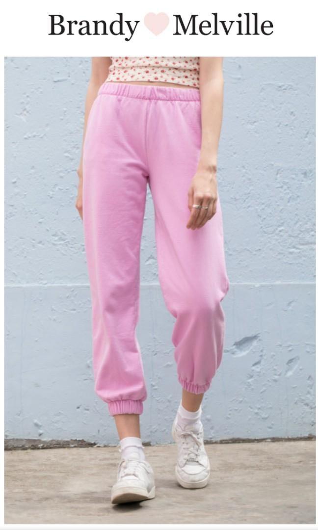 Brandy melville clearance bubblegum pink sweatpants