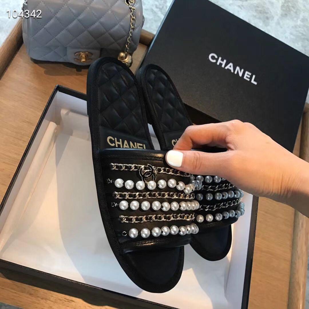 Chanel House Slippers Home Resort Wear 