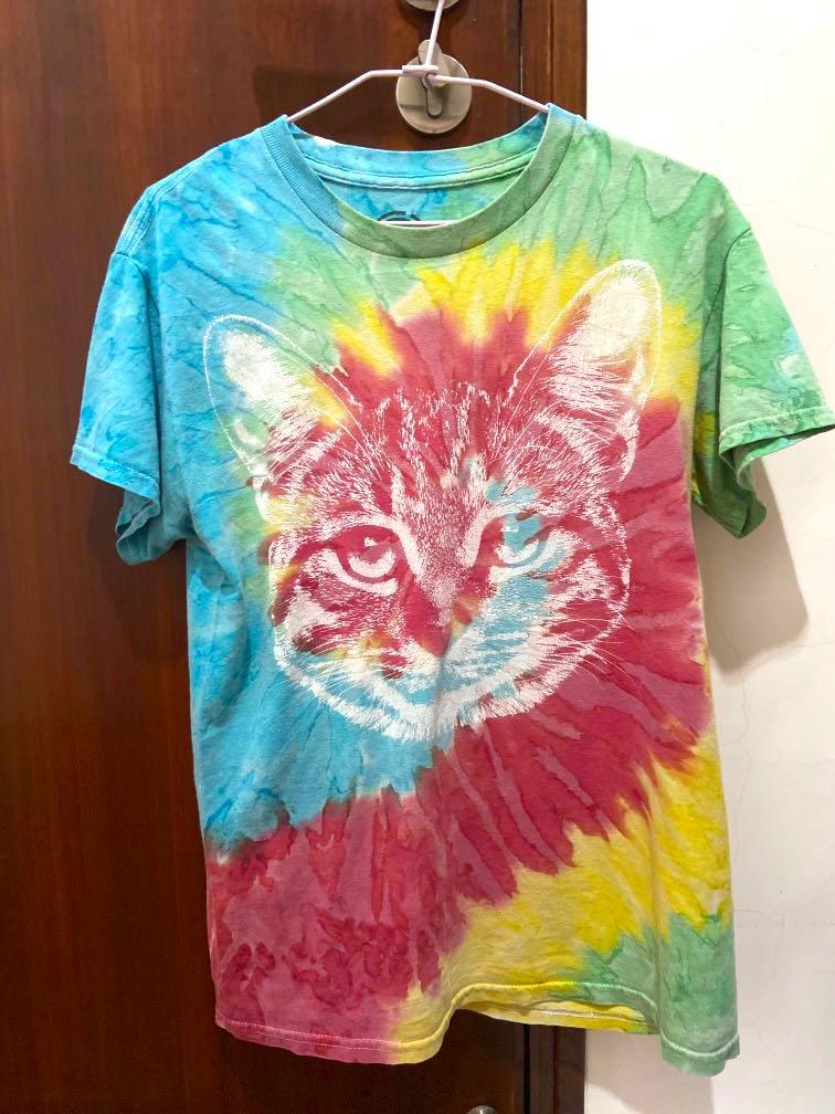 tye dye cat shirt