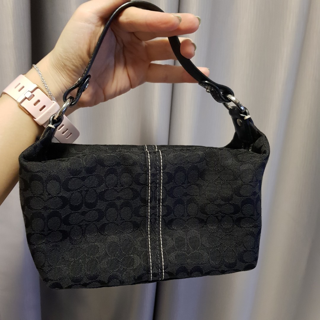 coach black evening bag
