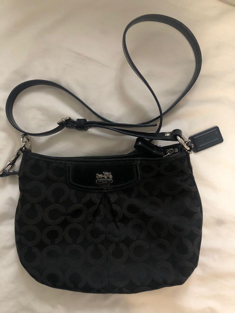 Coach black sling bag, Women's Fashion, Bags & Wallets, Sling Bags on