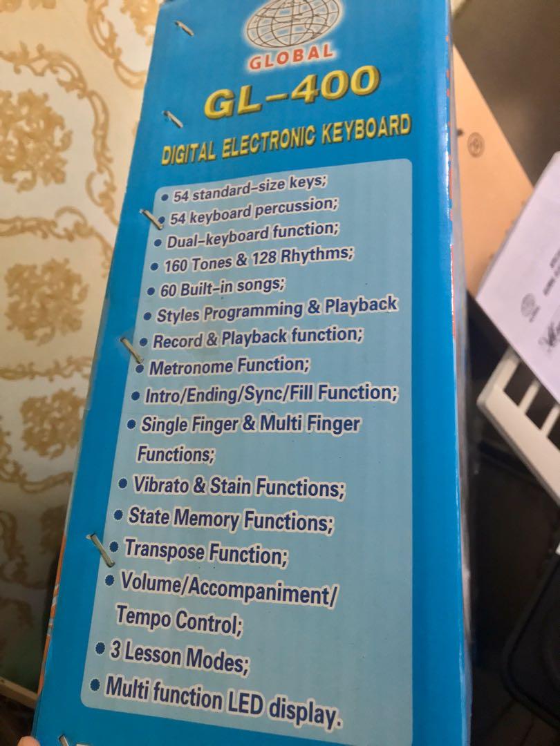 FOR SALE!!! Global GL400 Digital Electronic Keyboard Piano w/ Stand