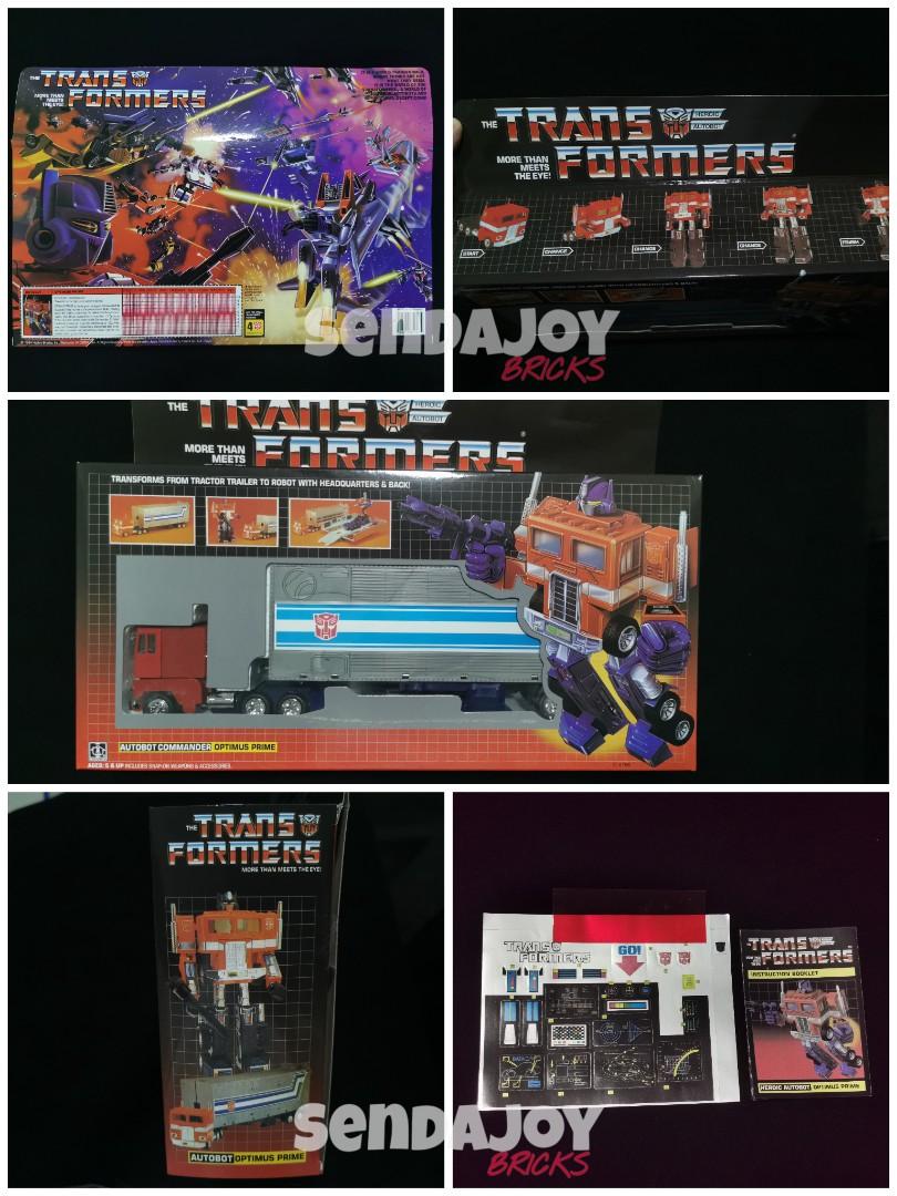 G1 Optimus Prime transformers boxset with sticker sheet, Hobbies & Toys ...