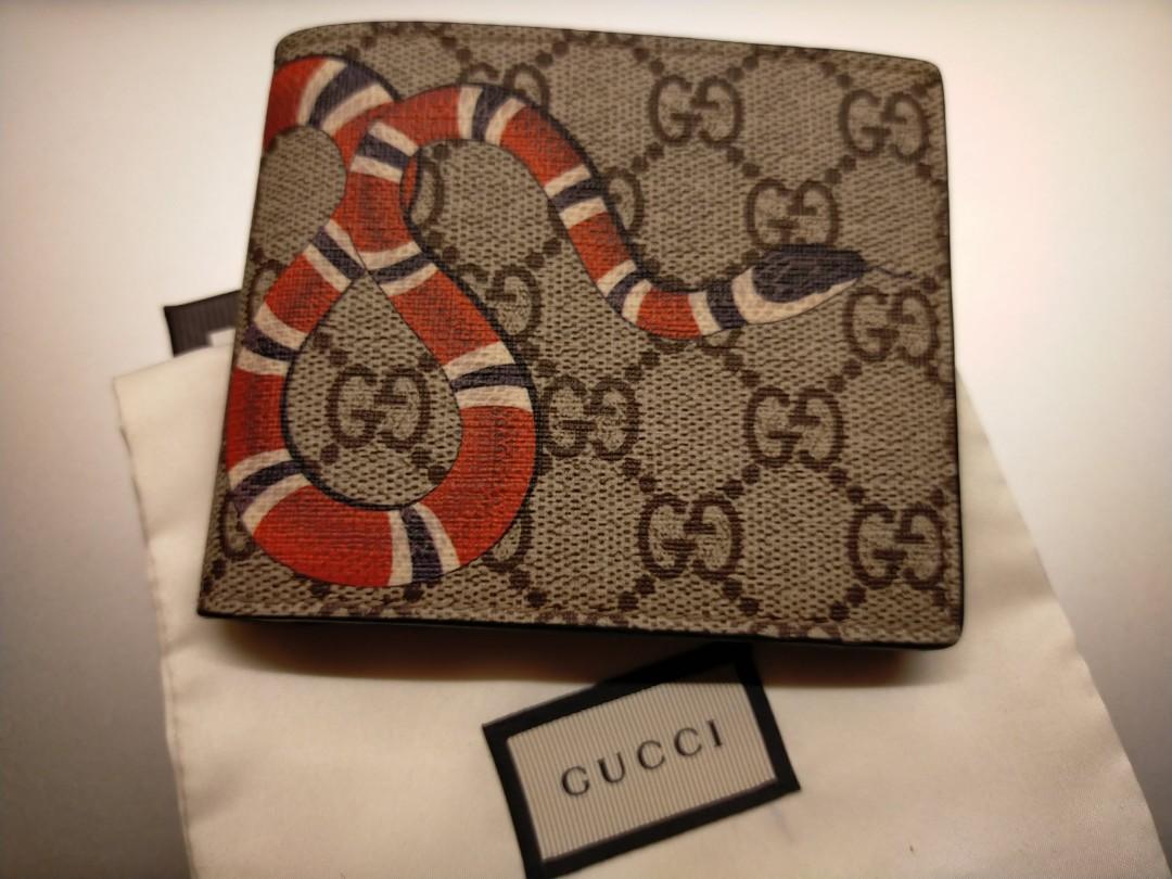 Gucci Wallet- Kingsnake GG Supreme, Men's Fashion, Watches & Accessories, Wallets & Holders on Carousell