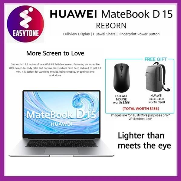 Huawei Matebook D15 15 6 Fhd Ips Laptop Amd Ryzen 5 3500u Radeon Vega 8 8gb Ram 256gb Ssd Electronics Computers Laptops On Carousell