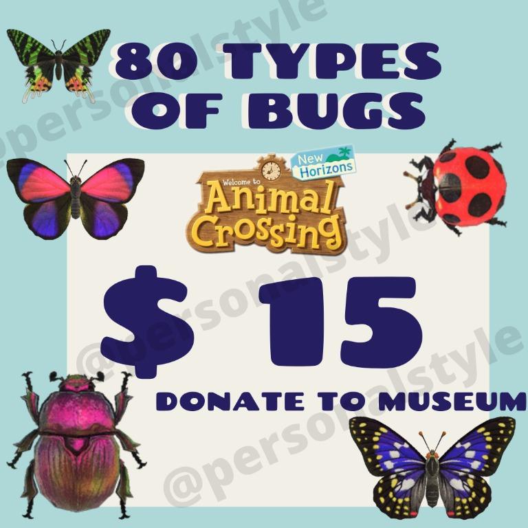 Insect, Bug, Fish Full Museum Set, Animal Crossing New Horizons, ACNH, Video Gaming, Gaming