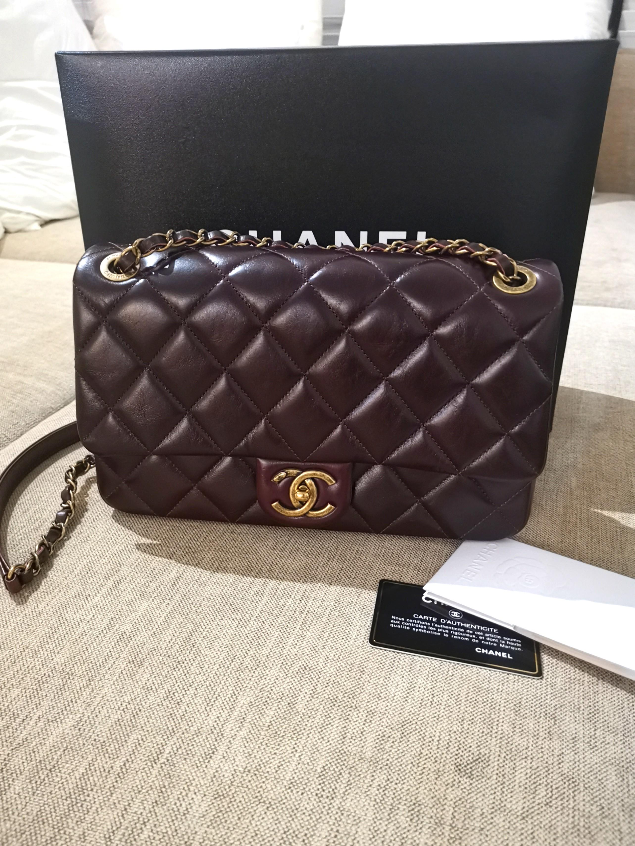Chanel ParisSalzburg Boy Flap Bag Embossed Calfskin Old Medium  Fashion  Vocal