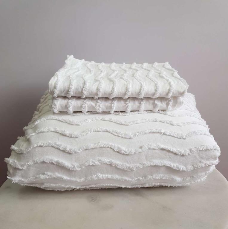 Linden Cotton Quilt Cover Set Queen Bed, Furniture & Home Living