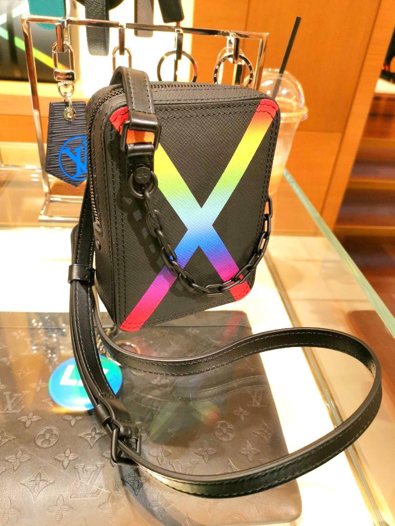 Louis Vuitton Danube Messenger Bag Rainbow Taiga Leather