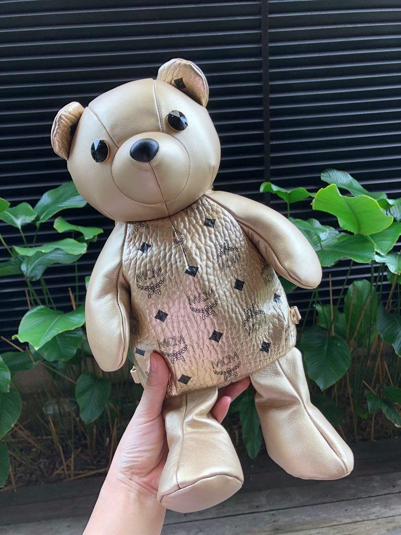 Mcm teddy bear backpack on sale