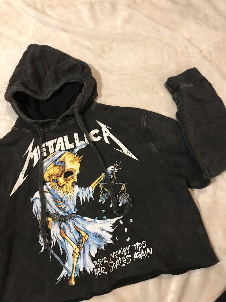 Metallica crop hoodie 2025