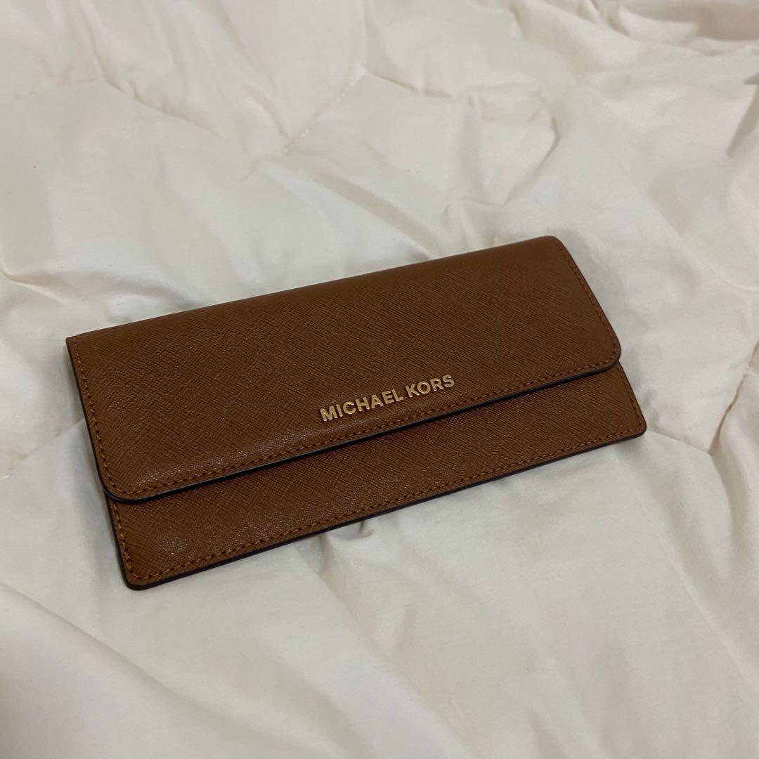 michael kors brown leather wallet