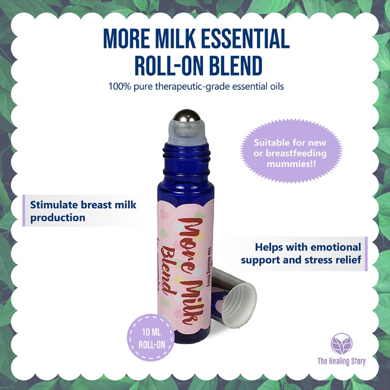 More Milk essential oil rollon blend for breastfeeding mummies to