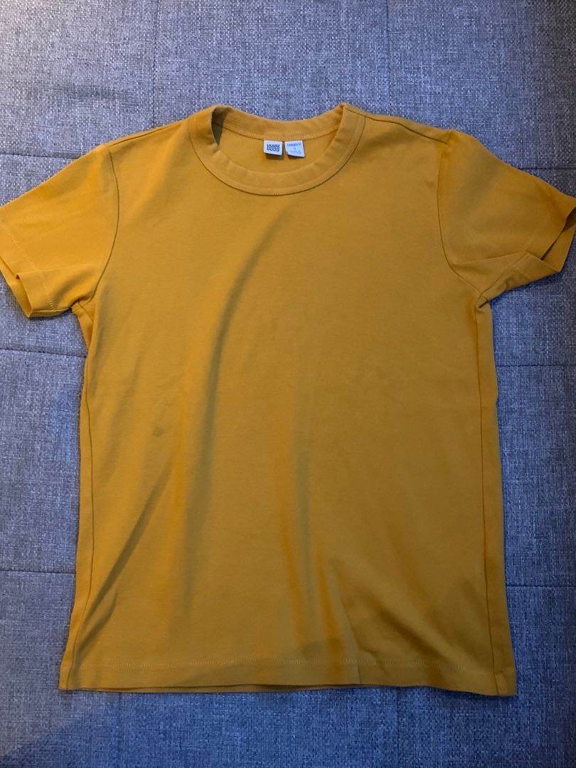 Uniqlo Mustard yellow shirt, Men's Fashion, Clothes, Tops ...