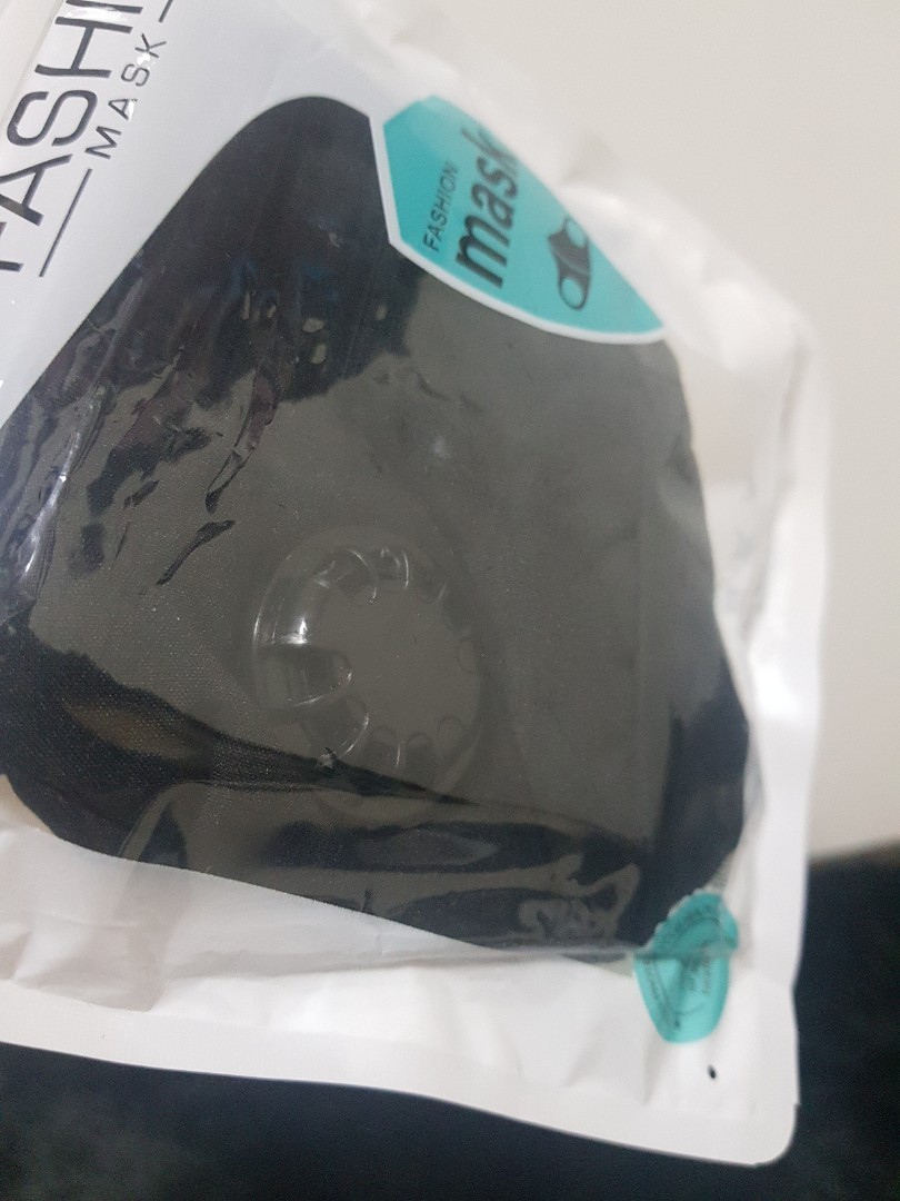 NEW Black Washable Reusable Cotton Face Mask w/ PM2.5 Filter Pocket 1pc