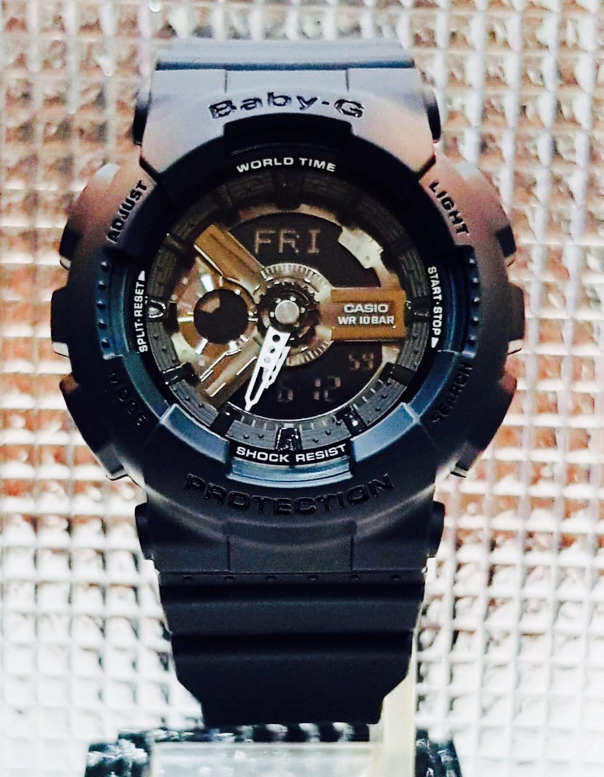 Baby g black and rose gold shop