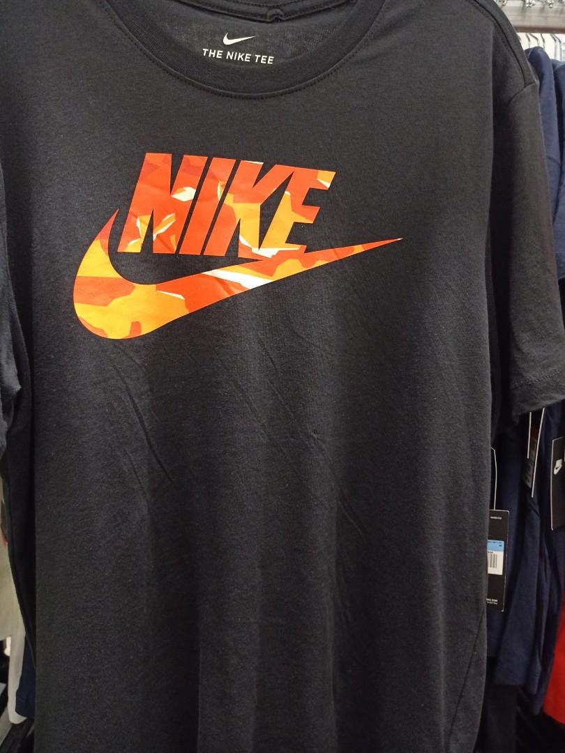 orange camo nike shirt