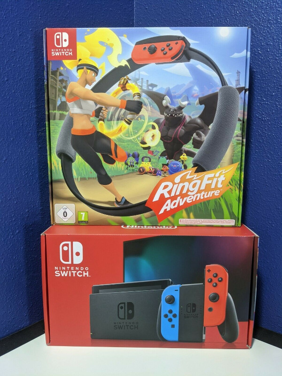 Nintendo Switch & Ring Fit Adventure Bundle, Toys & Games, Video Gaming